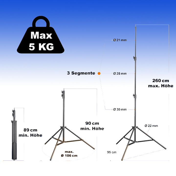 Walimex Lampenstativ pro FT-8051 90-260cm