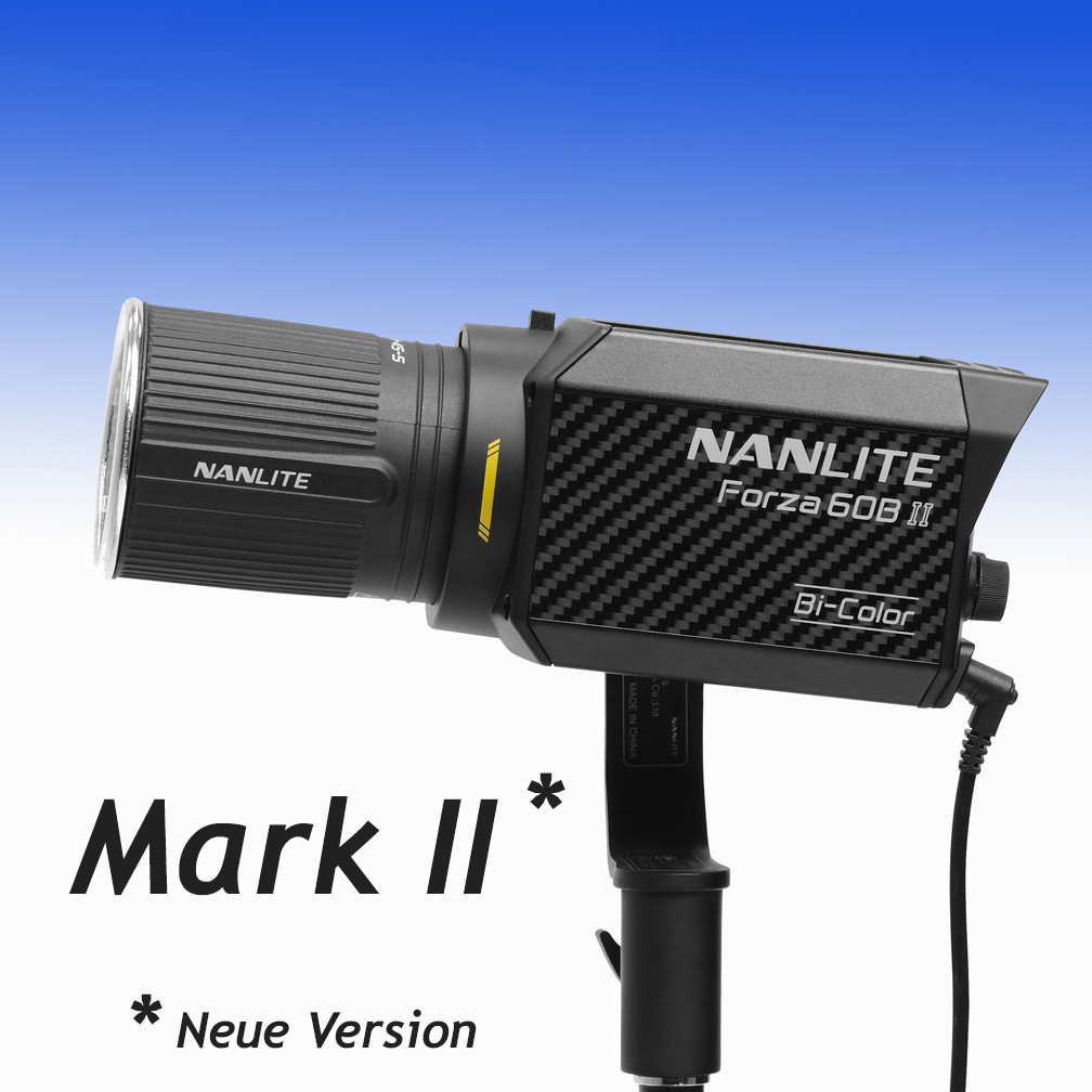 Nanlite Forza 60B II Bi-Color dual kit (w/ case, light stand, fresnel and softbox)