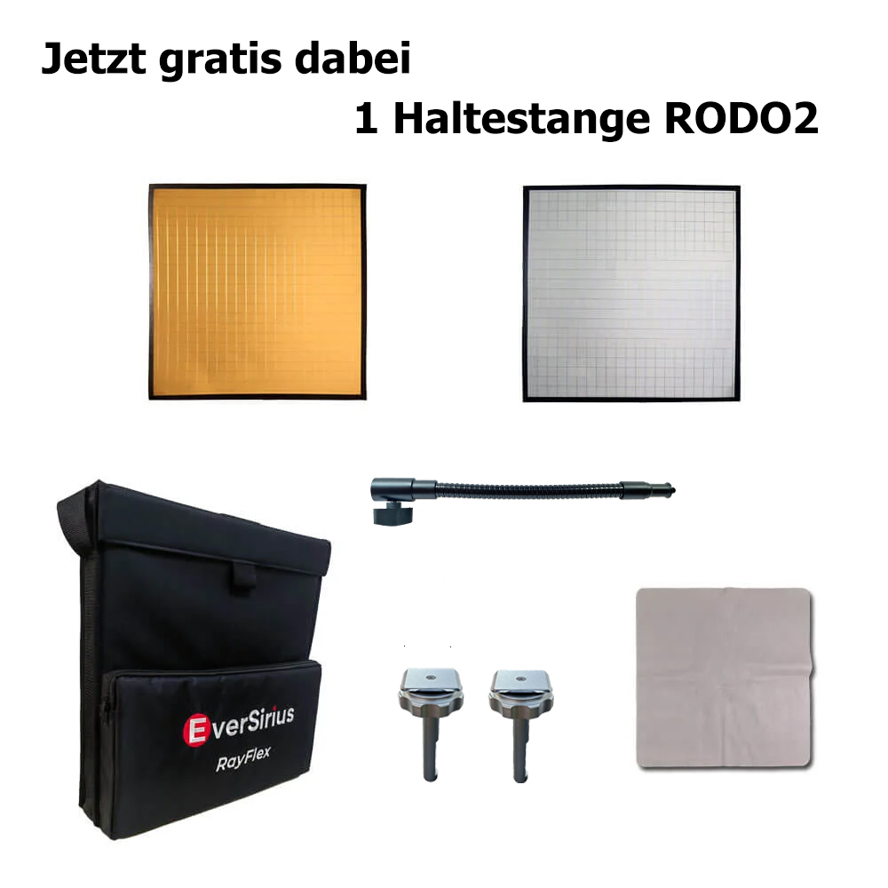 M-45C2 Kit EverSirius RayFlex Multispiegel-Reflektoren - 2 Multi-mirror flexible reflectors 45x45 - INCL.RODO2 Haltestab