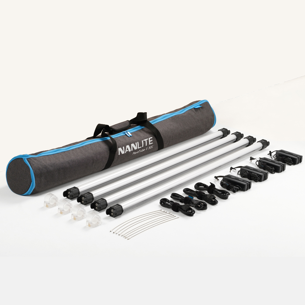 Nanlite PavoTube 30CII-K4 Quad-Kit (mit Akku) - Neue Version NL-PT30CII-K4