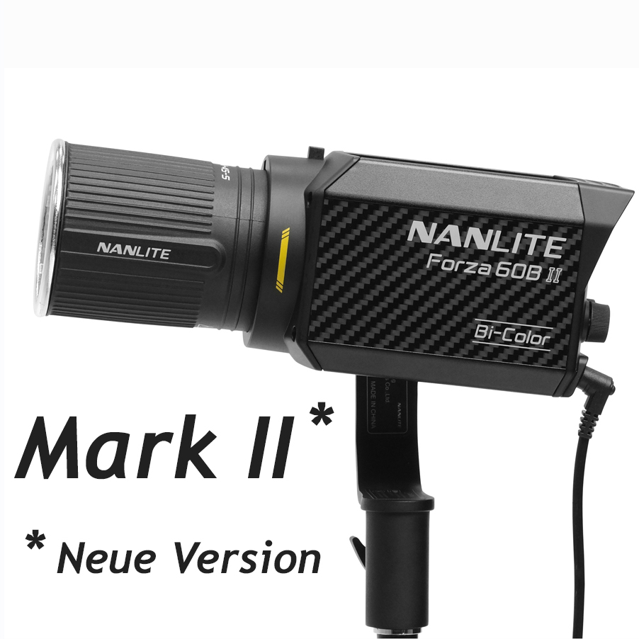 NANLITE FORZA 60B II Bi-Color mit Projektionsvorsatz 19° und 36° und viel Zubehör