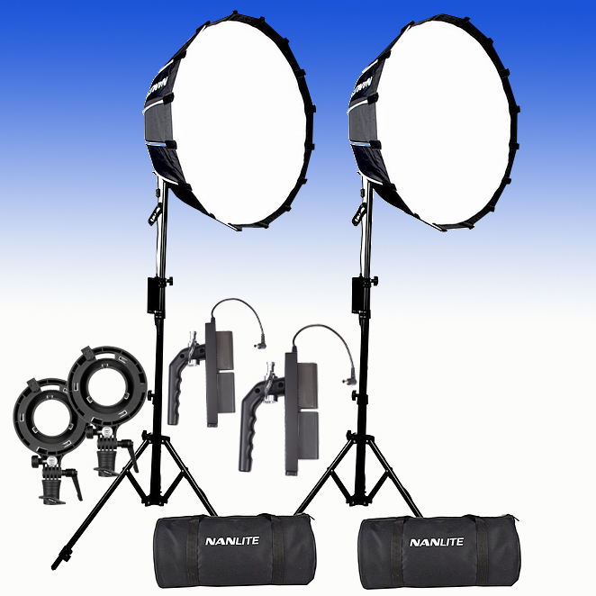 Nanlite Forza 60 II Tageslicht LED dual kit (w/ light stand and softbox) NL-FZ60II-K2