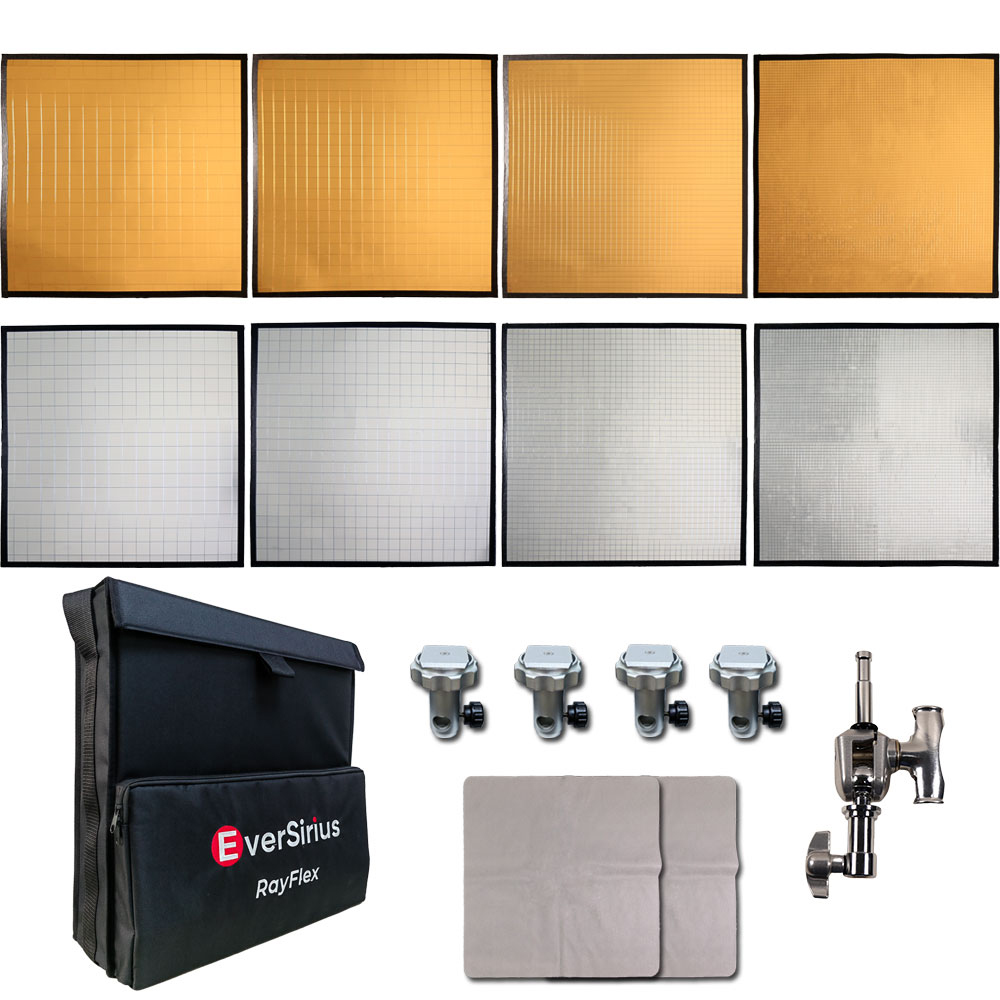 M-45 Kit mit 8 RayFlex Multispiegel-Reflektoren 45 x 45cm und viel Zubehör