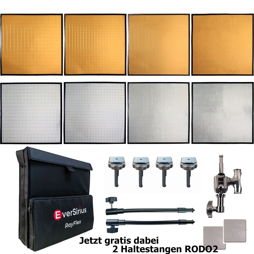 M-45 Kit mit 8 RayFlex Multispiegel-Reflektoren 45x45cm - EverSirius Multi-mirror flexible reflectors