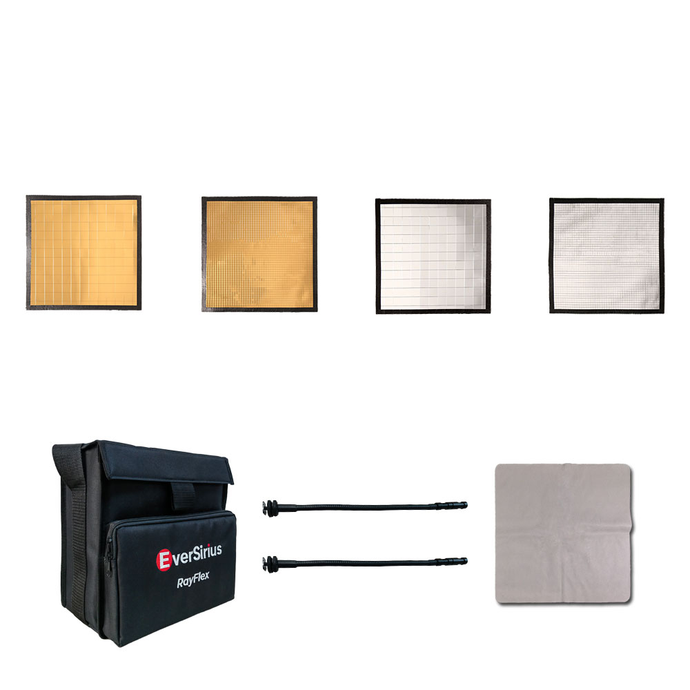 M-25b Kit mit 4 RayFlex Multispiegel-Reflektoren 25 x 25cm  und viel Zubehör