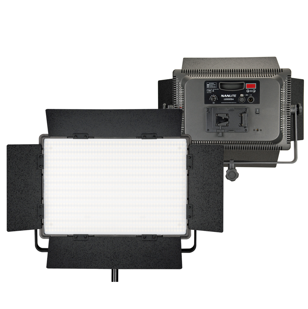 NANLITE Bi-Color LED Panel 1200CSA mit Digitaldisplay und V-Mount Akku Adapter (Kaiser 3756) - LIEFERBAR !