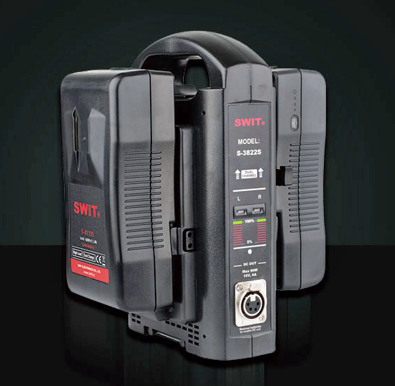 SWIT S-3822S Dual Schnell-Ladegerät für schnelles Laden von 2 V-Mount Akkus gleichzeitig