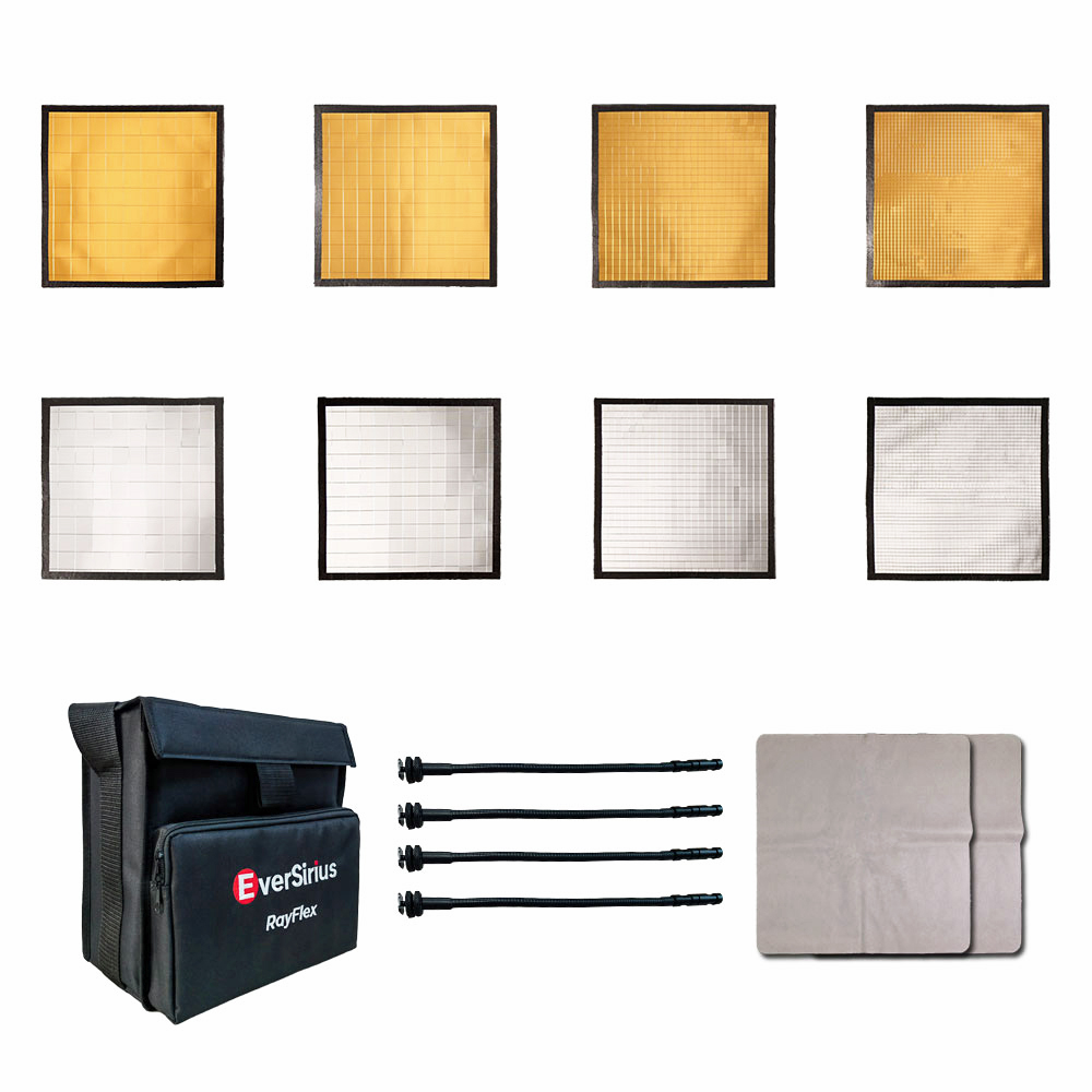 M-25 Kit mit 8 RayFlex Multispiegel-Reflektoren 25 x 25cm und viel Zubehör