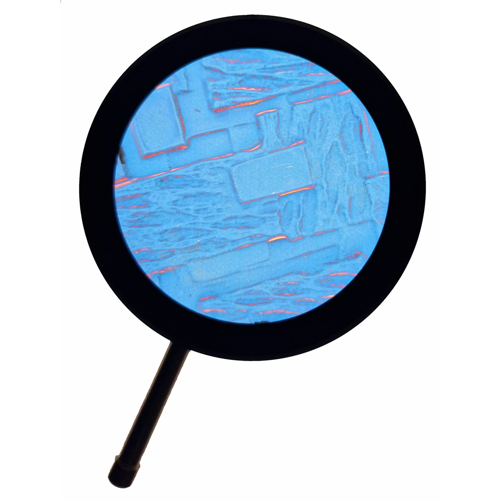 Hintergrund-Effekt-Glas DFXT10 Farrago Light Blue Größe "M" INCL. DFXH Effektglashalter und Tasche DPACP