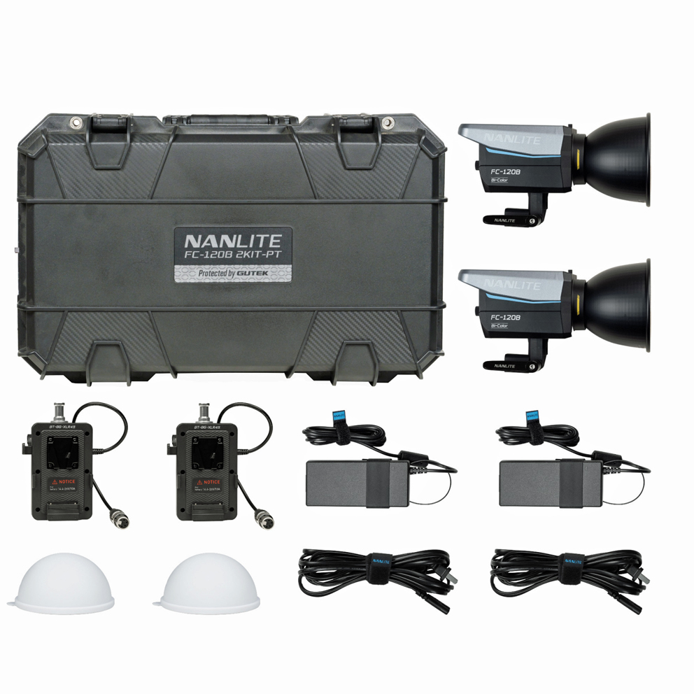 NANLITE Beleuchtungs-Set FC-120B 2KIT-PT im GUTEK Profi-Trolley T300 - NEU - LIEFERBAR !