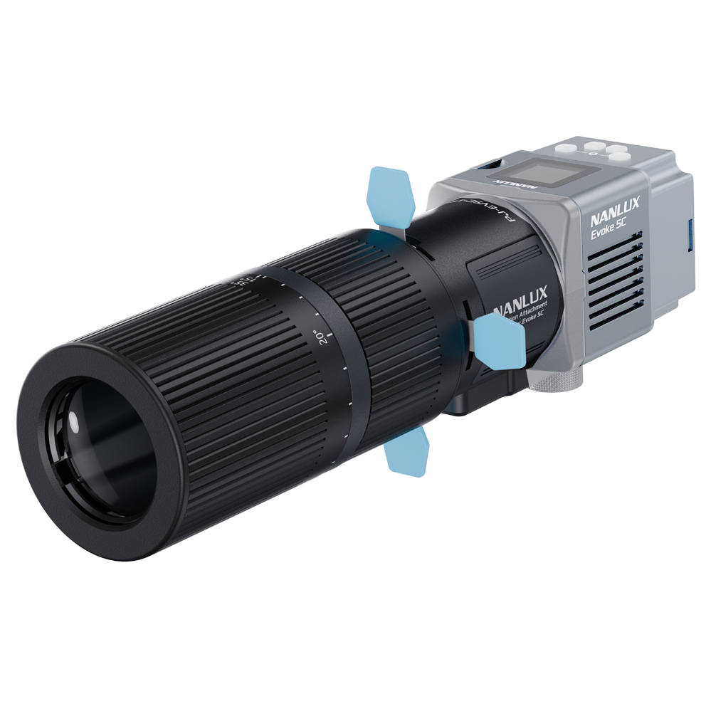 Nanlux Evoke 5C Projection Attachment 15-35 degrees mit 4 Gobos (NX-PJ-EV5C-15-35)