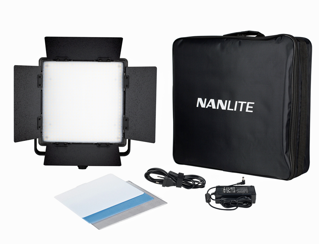 NANLITE Bi-Color LED Panel 600CSA mit Digitaldisplay und V-Mount Akku Adapter (Kaiser 3754)