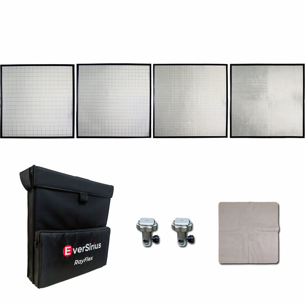 M-45s Kit mit 4 RayFlex Multispiegel-Reflektoren 45 x 45cm in Silber und viel Zubehör - SOFORT LIEFERBAR !