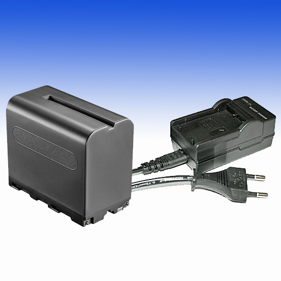 Sparbundle OTB Premium Li-Ion Akku Typ Sony NP-F  7,4V 48,8W 6.600mAh und Ladegerät