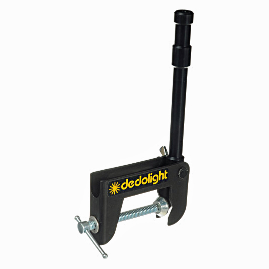 DEDOLIGHT Clamp1 - Klemme mit 4,8cm Spannweite und 16mm Universalzapfen an 15cm langem Schaft